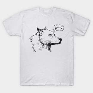 Dog Thinking About Bones T-Shirt